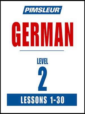 cover image of Pimsleur German Level 2 MP3